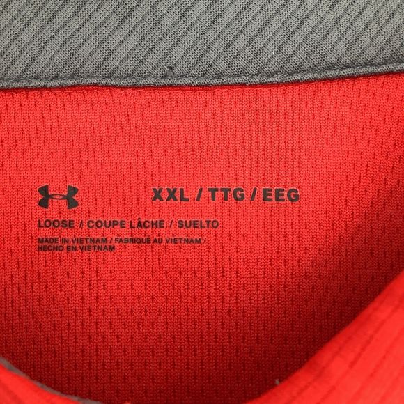 Under Armour Mens Loose Fit Short Sleeve Tech Polo Red Size XXL NWT - Picture 4 of 8